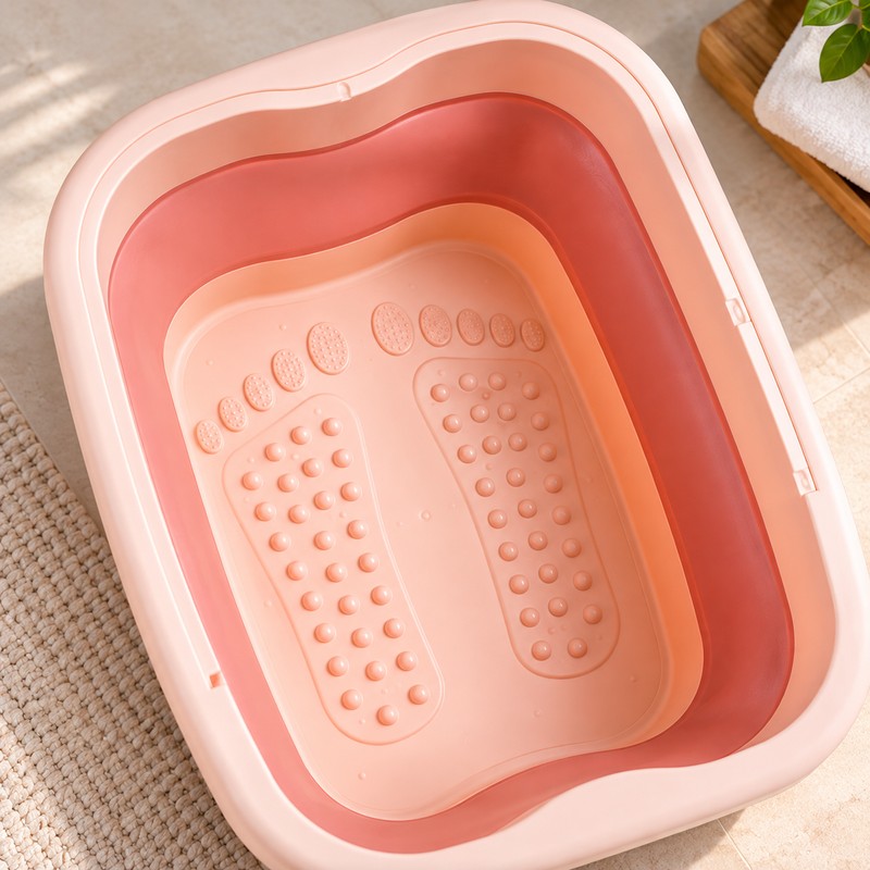 Portable Footbath Massage Bucket Easy To Store Foot Soaking Bath