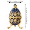 QIFU Hand Painted Blue Easter Egg Decorative Enamel Trinket Box