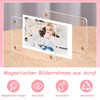 Xialvyu Pack of 12 Acrylic Magnetic Picture Frames, Double-Sided Fridge
