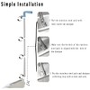 YONILL Dust Pans with Long Handle - Metal Upright Dustpan