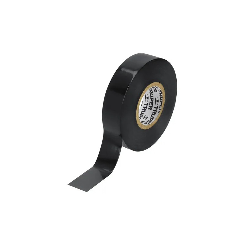 Cinta Aisladora Color Negra 18x19mm Truper 12500 Color Negro Liso