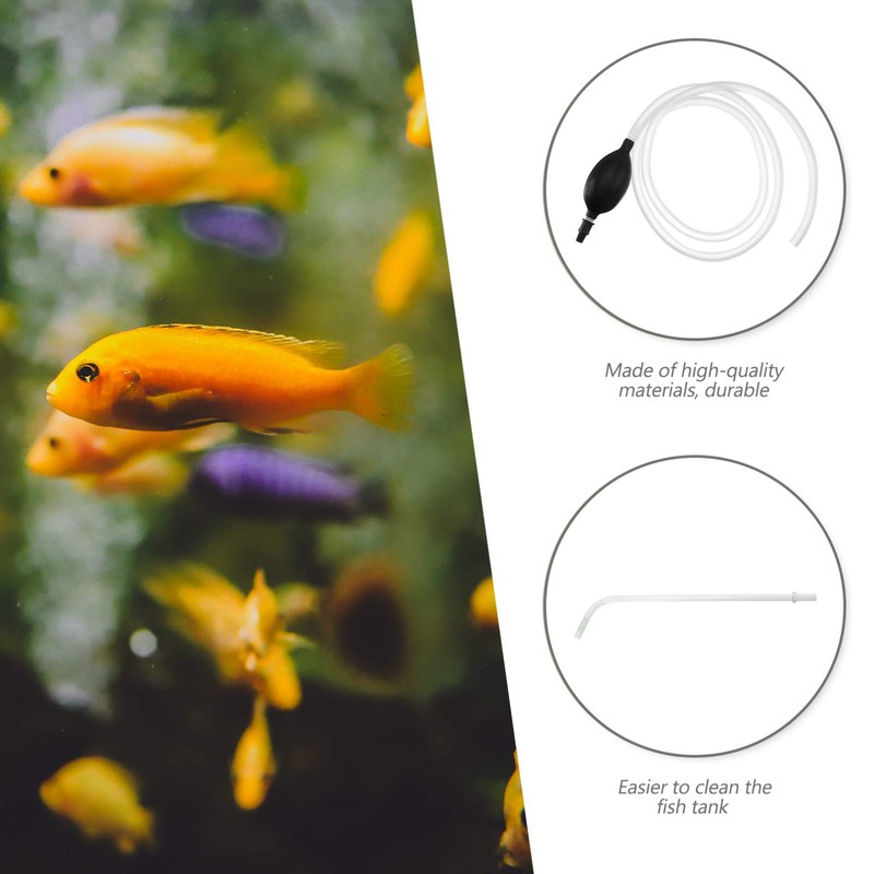 Ipetboom 3sets Mini Aquarium Water Changer Siphon Tool Easy to