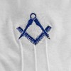 deDecoml Masonic Gloves Embroidered With Navy Blue Square & Compass
