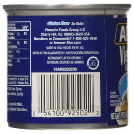 Armour Vienna Original Sausage, (Six) 4.75oz. Cans