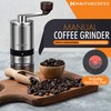 HAIYUECOFEE Manual Coffee Grinder with 6 Adjustable Coarseness Settings, Hand