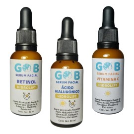 Hidrolift Kit 3 Sueros: Vitamina C, Ácido Hialurónico y Retinol Todo Tipo de Piel