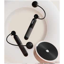 Air Jump Rope, For Training, For Adults, Diet, Jumping Rope, 2-Way Adjustable Length, Indoor Use, Home Use, For Children, (2025), Automatic Rotation, 3 Colors (Black)