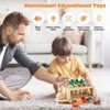 WOODEN TEETHER Montessori Wooden Toy, Children's Farm Vehicle Toy with