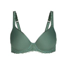 CALIDA Women's Natural Comfort Lace Bra, Opaque, Laurel Green, 34D