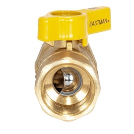 Eastman Straight Gas Brass Ball Valve, 3/4 in FIP x 3/4 in FIP, 1/4-Turn Handle, 60011