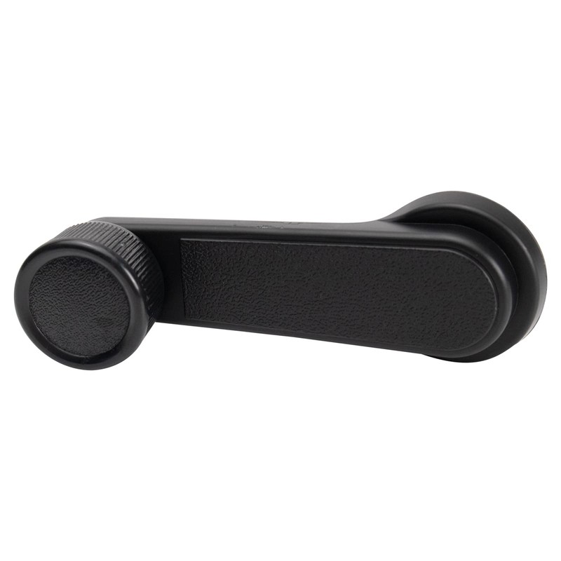 TRQ Metal Reinforced Front Window Crank Handle Set Black Driver