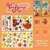 6 Sheets Thanksgiving Fall Window Clings, 73 Pcs Turkey Autumn