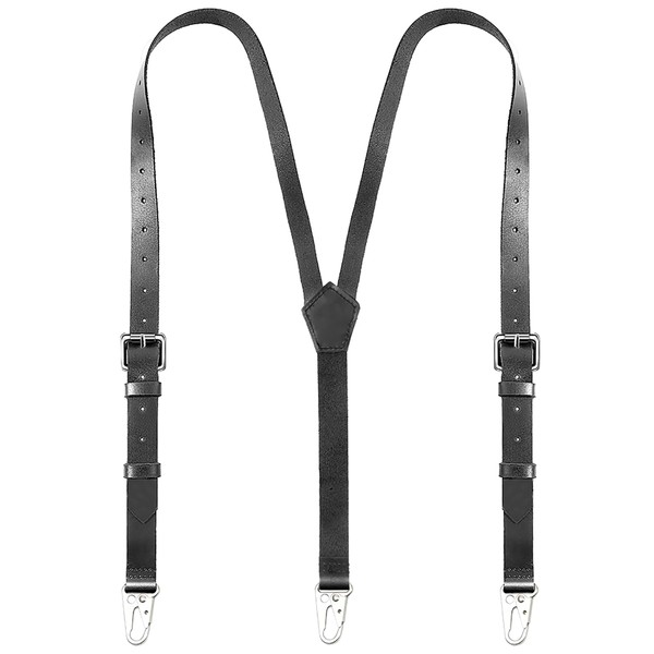 ZCXQM Genuine Leather Suspenders for Men Heavy Duty Y Back
