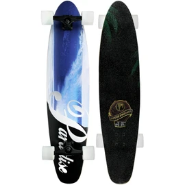 Paradise Longboard Kicktail Complete Cruiser Skateboard, Wave Fade, 9" x 40"