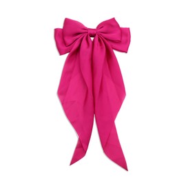 STGDAK Hair Bow Rose Red Bow Hair Clip Oversized Hair Ribbon Metal Clip Coquette Bow Cute Hair Bow Clips Satin Bow Hair Barrette Fashionable Bowknot Accessories For Girls Women