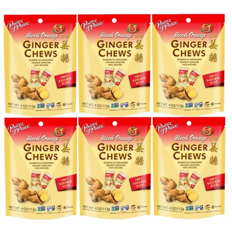 Prince of Peace Ginger Chews with Blood Orange 4 oz