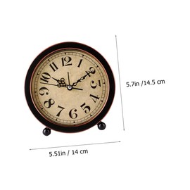 Mobestech Vintage Desktop Alarm Clock Retro Mute Bedside Clock for Daily Use Stylish Home Decor Silent Non Ticking Movement for Bedroom and Office