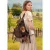 KUOIN Medieval Drawstring Backpack, Vinatge LARP Camping Renaissance Costume Accessories,