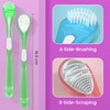 3 Colors, 3 Pieces Tongue Scraper and Tongue Cleaning Brush,