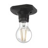 ledscom.de Elektra Ceiling Light Black Square Including E27 LED Lamp
