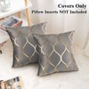 Hanrunsi Grey Cushions Covers 2 Pack 18"x 18" Cushion Cases