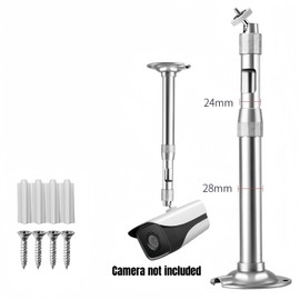 SamIdea Security Camera Wall Ceiling Mounting Bracket,Telescopic Adjustable Camera Wall Mount Bracket for Surveillance IP Camera,Arlo, Arlo Pro, Arlo Pro 2, Wyze (7.87"~15.75" Silver Telescopic Mount)