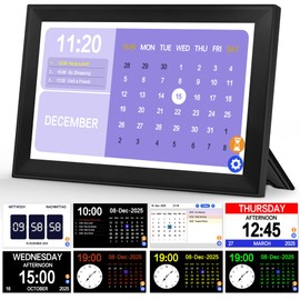 YUYIALARM 10.1" Touchscreen Clock for Seniors with 64 Reminders(Black)