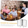 GLEAVI 2Pcs Transparent PVC Menu Covers for Restaurant Recipe Binder