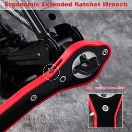 LEONTOOL Car Jack Kit Small Scissor Jack for Car 1.5 Ton (3,307 lbs) with Labor-Saving Jack Ratchet Wrench Crank Handle, Portable Car Lift Jack Scissor Lift Jack Car Tire Change Kit for Auto SUV MPV