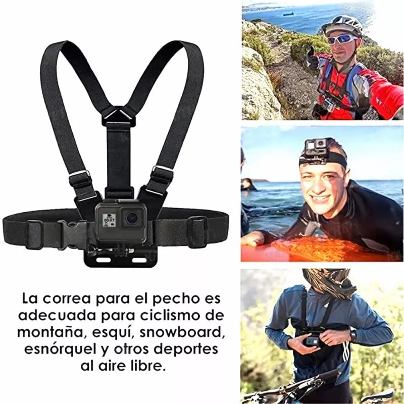 LOMETEB Sujeta Celular En Pecho/ Grabar Video Ciclismo Y Motocicleta