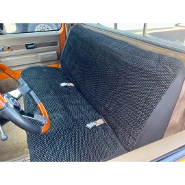 1clickautoacc Vintage Black Scottsdale Bench Seat Covers for Mid Size Truck and Car