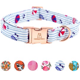 Lionheart glory Dog Collar, Summer Dog Collar Stripe Boy Dog Collar Cute Collar for Large Dogs Cat Pet Gift
