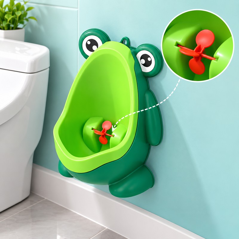 Frog Potty Training Urinal for Boys – Wall-Mounted Toddler Pee