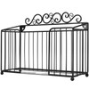 MyGift Black Metal Bathroom Paper Towel Holder with Scrollwork Design,