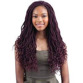 FreeTress Goddess Loc 18" Synthetic Crochet Braiding Hair (4,Pack of 4)