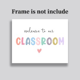 Welcome to Our Classroom Print – Rainbow-Themed Teacher Wall Art for Back to School, Elementary Decor or Homeschool (8X10 Inch)