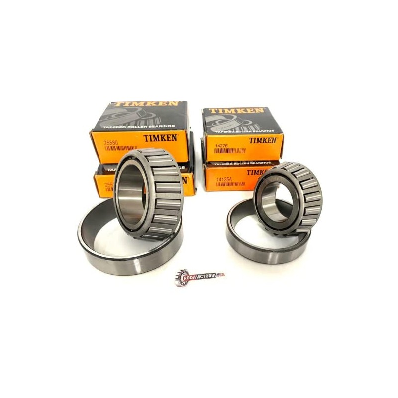 TIMKEN 25580 25520 14125A 14276 Bearing Replacement Set for 7000-lb