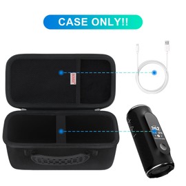 BOVKE Carrying Case Compatible with Blue Tees Golf Player+ GPS Speaker with Touch Screen Display, Portable Golf GPS Speaker Holder with Extra Space for Charging Cables, Black