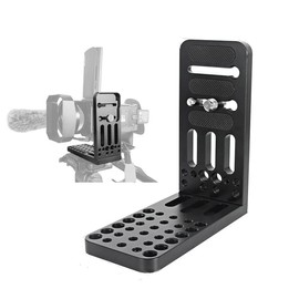 Camera L Bracket Lock On Quick Release Plate for Canon Nikon Sony 4K Video Camcorder DSLR 3/8" 1/4" Vertical Shooting FX3,FS5,FS7,FX6,FX8,FX9,NX80,XC10,XC15,NX100,Z150 ARRI Alexa Mini Amira up to 20kg