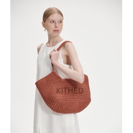 Raffia Yarn, Soft Raffia Yarn for Crochet，328ft，Smooth Raffia for Hand Knitting Summer Hats and Bags (03 Cream Brown)