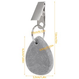 LDXDRU Pack of 24 Tablecloth Weights for Outdoors, Natural Stone Tablecloth Weights Outdoor Weight Tablecloths Weights Table Cloth Clips for Outdoor Picnics Parties