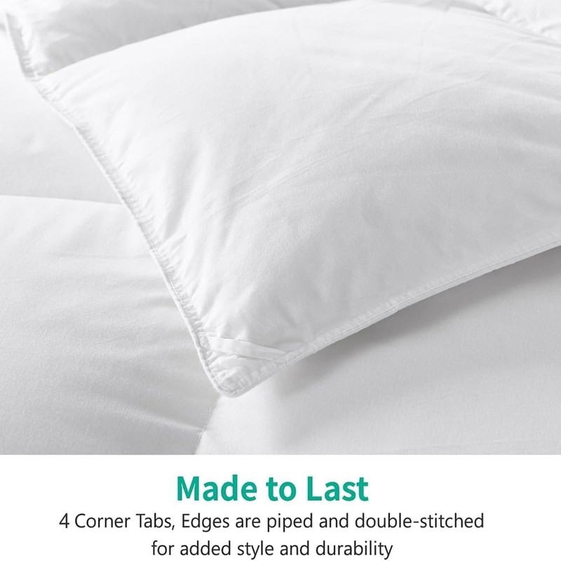 APSMILE Heavyweight Feather Down Comforter Oversized King Size - 100%