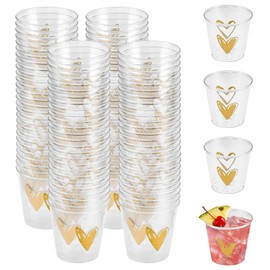 LPAMABA Pack of 100 3cl/30 ml shot glasses, plastic shot glasses, plastic shot cups, transparent shot cups, drinking cups, party cups, reusable PS material for party, Christmas