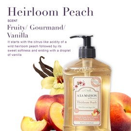 A La Maison, Soap Liquid Heirloom Peach, 16.9 Fl Oz