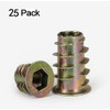Threaded Insert Nuts, 25 Pcs Threaded Insert Wood Insert Nuts,
