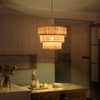 Ziqqeelam Rattan Plug in Pendant Light, 3 Tier Plug in