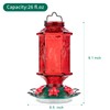 Billion Sky Hummingbird Feeder for Outdoors, Lantern Shaped Bottle, 6