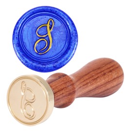 Letter S Wax Seal Stamp, Yoption Vintage Retro Brass Head Wooden Handle Alphabet Letter S Classic Sealing Wax Seal Stamp (S)