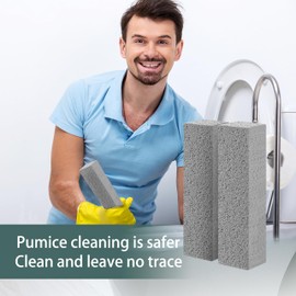 Melfluo 6 ps Pumice Stone Toilet Cleaner Tool Stain Hard Water Ring Remover for Toilet, Pool, Bathroom, Sink (Pumice-Grey1)