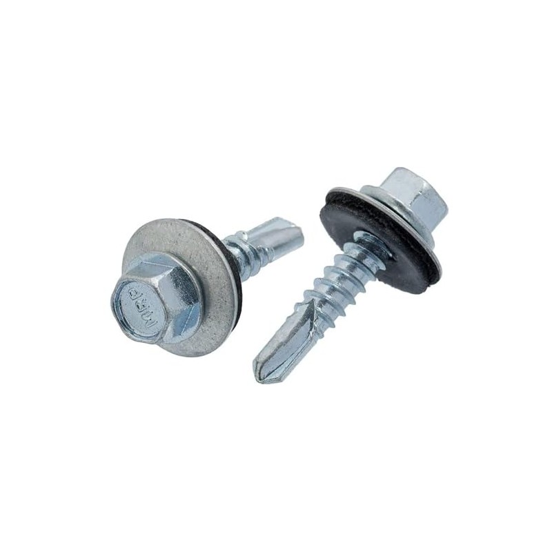 5.5mm x 25mm Silver Self-Drilling Roofing Screws Farmer Screws with